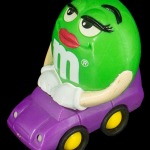Green M&M Car
