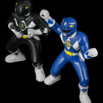 Blue and Black Power Rangers