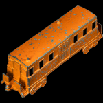 Orange Metal Train Car